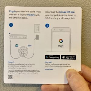 Google Wifi System Instruction Card