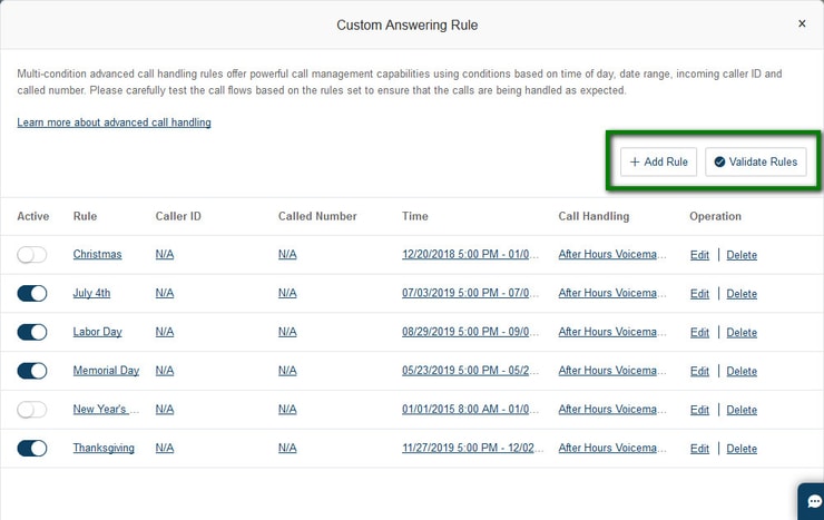 Setup Custom RingCentral Answering Rules